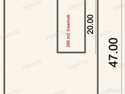 Eladó 1600 m2-es építési telek 200 m2-es csarnokkal Poroszlón