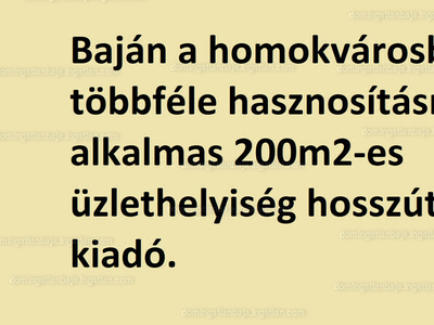 Kiadó utcai bejáratos üzlethelyiség - Baja, Homokváros