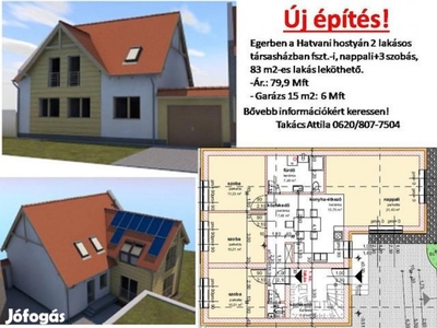 Eladó 83 nm-es Új építésű tégla lakás Eger