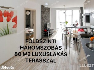 KECSKEMÉT SZÍVÉBEN VADONAÚJ, FÖLDSZINTI, 3 SZOBÁS LUXUSLAKÁS ELADÓ