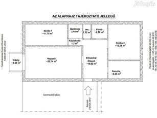 Eladó a XVII. kerületben egy 74 m2-es, 3. emeleti lakás