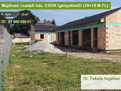 újépítésű, Győr, ingatlan, ház, 72 m2, 57.900.000 Ft