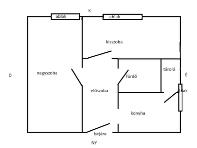 Újváros, Tatabánya, ingatlan, lakás, 51 m2, 23.000.000 Ft