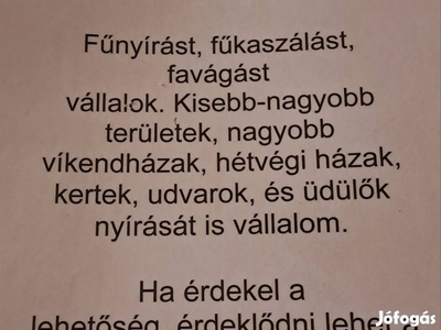 Fűnyírást, fűkaszálást