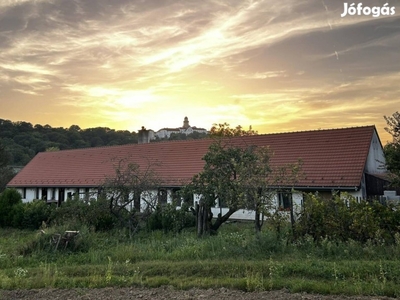 Pannonhalmán Családi ház műhellyel pincével festő környezetbe eladó.