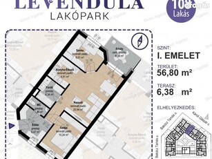 Levendula lakópark - 1. emelet 108 lakás