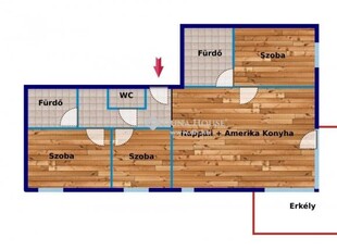 Eladó téglalakásBudapest, XIII. kerület, Vizafogó, Viza utca, 2. emelet