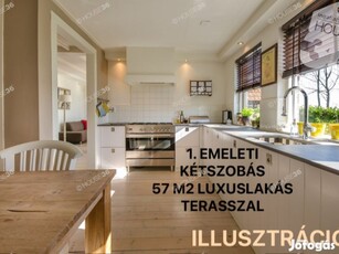 KECSKEMÉT SZÍVÉBEN VADONAÚJ, 1. EMELETI, 2 SZOBÁS LUXUSLAKÁS ELADÓ