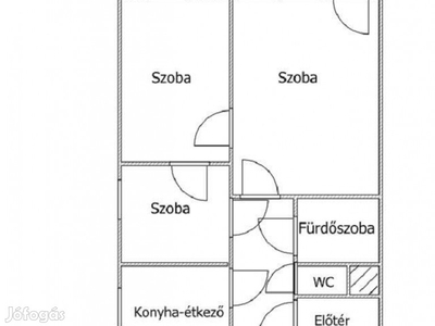 1. emelet, 1+2szoba, 58nm, Korányi kertváros, felújítandó