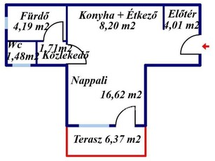 Eladó téglalakásKecskemét, földszint