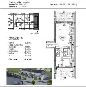 újépítésű, Levél, ingatlan, lakás, 51 m2, 49.950.000 Ft