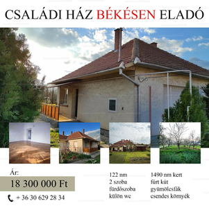 Eladó családi ház - Békés, Csallóközi utca