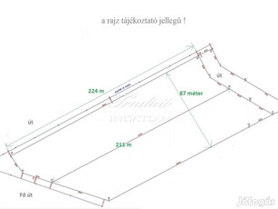 GKSZ SAROKTELEK, KITŰNŐ LOKÁCIÓ, 50 %-OS BEÉPÍTHETŐSÉG, IPARI