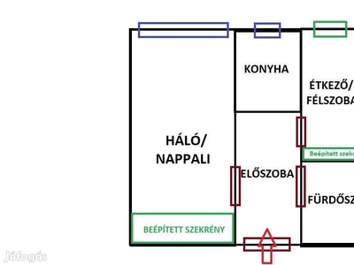 Belvárosi 43 nm lakás eladó - Debrecen, Hajdú-Bihar - Lakás