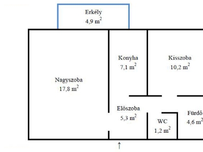 Kertváros, Pécs, ingatlan, lakás, 46 m2, 30.900.000 Ft