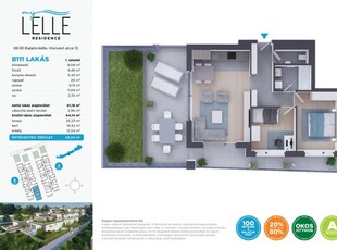 Eladó téglalakásBalatonlelle, 1. emelet