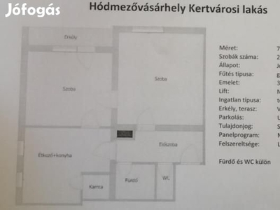 Eladó 70 nm-es Felújított tégla lakás Hódmezővásárhely - Hódmezővásárhely, Csongrád-Csanád - Lakás