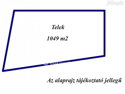 Ceglédi eladó 1049 nm-es telek