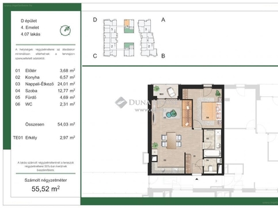 újépítésű, Kispest, Budapest, ingatlan, lakás, 55 m2, 60.527.700 Ft