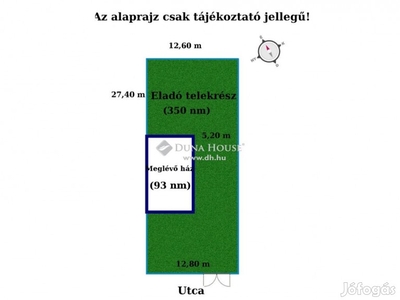 Gyömrői eladó 350 nm-es telek