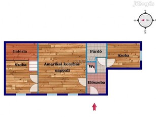 Budapesten a IX. kerületben eladó egy 3 szobás, 62m2-es, 3. em 930_btj