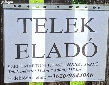 Építési telek eladó - Albertirsa, Pest - Telek, föld