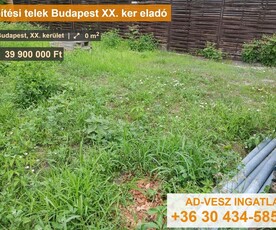 Eladó telek - Budapest XX. kerület