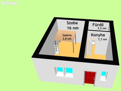 XX. Kerület, Gólya utca, 27 m2-es, földszinti, társasházi lakás - XX. kerület, Budapest - Lakás