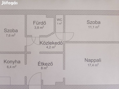 Soproni 60 m2 lakás