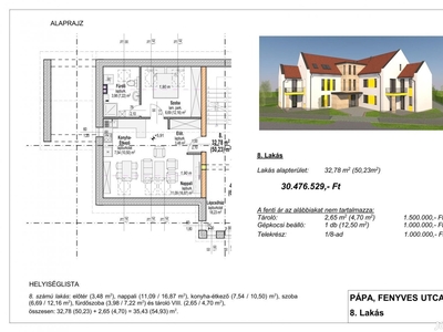 Eladó Lakás, Pápa 30.476.000 Ft - Pápa, Veszprém - Lakás