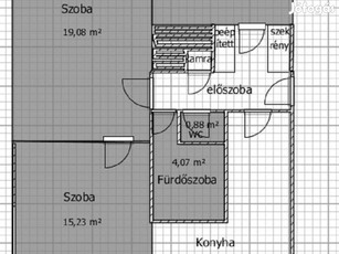 Eladó Ajkán egy 2+1 szobás jó elosztású lakás